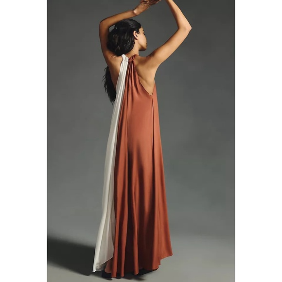 Let Me Be Colourblock Halter Maxi Dress - Picture 2 of 5